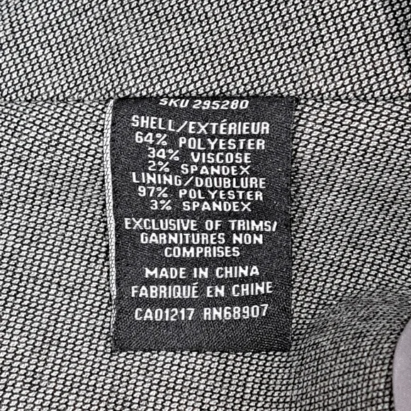 Le Chateau Gray Classic Corporate Minimalist Retro Pencil Skirt Womens 5/6 - Picture 9 of 10